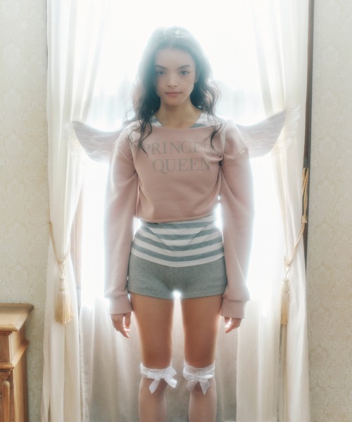 FCMM(エフシーエムエム)の「【日本限定】LEYERD OFF SHOLLDER CREWNECK / レイヤードオフショルダークルーネック(Tシャツ/カットソー・レディース・ブラック/ピンク・MEDIUM/SMALL)」の14枚目の写真