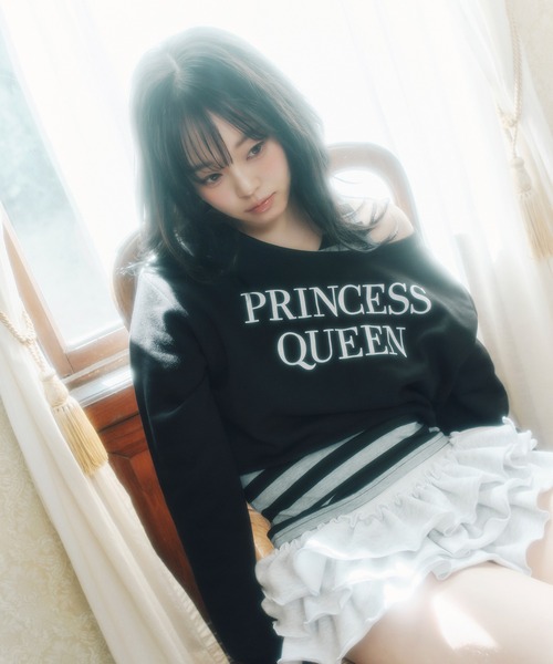 FCMM(エフシーエムエム)の「【日本限定】LEYERD OFF SHOLLDER CREWNECK / レイヤードオフショルダークルーネック(Tシャツ/カットソー・レディース・ブラック/ピンク・MEDIUM/SMALL)」の22枚目の写真