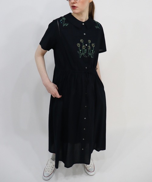 haupia(ハウピア)の「YARD【シャツワンピース】(シャツワンピース・レディース・ネイビー/ブルー系/ホワイト×ブルー・MEDIUM)」の2枚目の写真