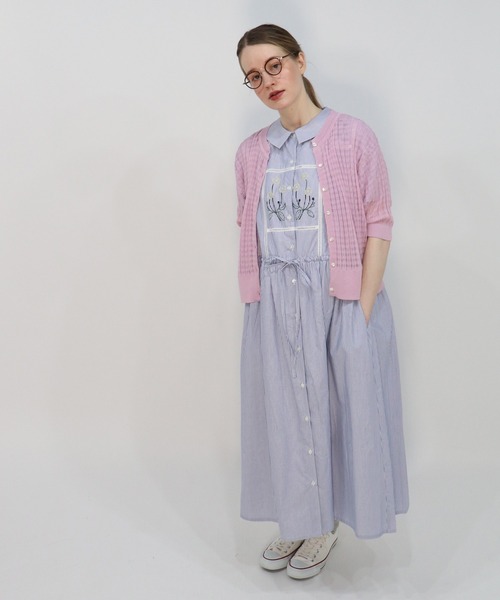 haupia(ハウピア)の「YARD【シャツワンピース】(シャツワンピース・レディース・ネイビー/ブルー系/ホワイト×ブルー・MEDIUM)」の10枚目の写真