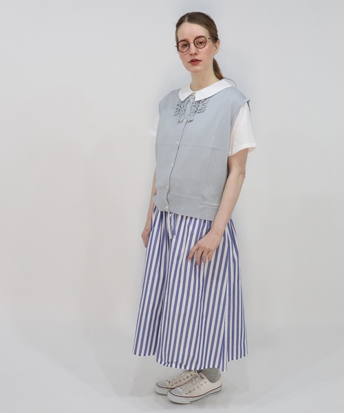 haupia(ハウピア)の「YARD【シャツワンピース】(シャツワンピース・レディース・ネイビー/ブルー系/ホワイト×ブルー・MEDIUM)」の16枚目の写真