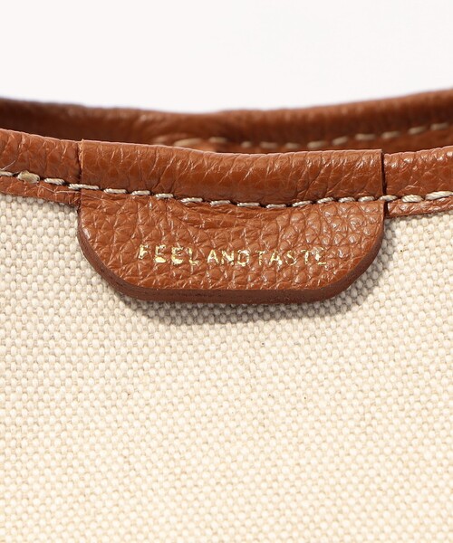 FEEL AND TASTE(フィールアンドテイスト)の「FEEL AND TASTE bar-knot canvas tall(ハンドバッグ・レディース・ライトベージュ/ブラック系その他・FREE)」の9枚目の写真