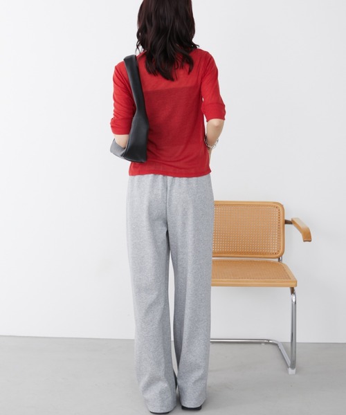 Auntie Rosa Holiday(アンティローザホリデー)の「フロントホールシアーテレコカーディガン(Tシャツ/カットソー・レディース・レッド/ブラック/グレー・FREE)」の22枚目の写真
