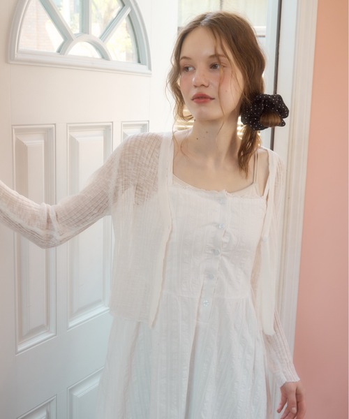 Birthday room（バースデイルーム）の「シアーボレロカーディガン/sheer bolero cardigan（カーディガン/ボレロ・レディース・ホワイト/ミント・FREE）」の2枚目の写真