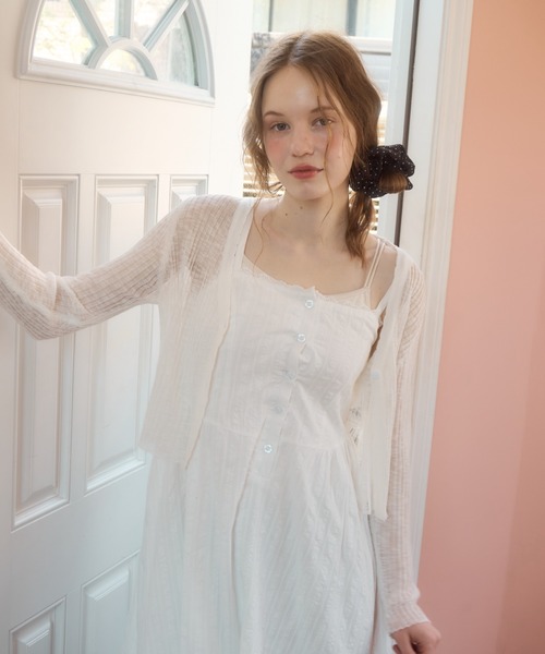 Birthday room（バースデイルーム）の「シアーボレロカーディガン/sheer bolero cardigan（カーディガン/ボレロ・レディース・ホワイト/ミント・FREE）」の4枚目の写真