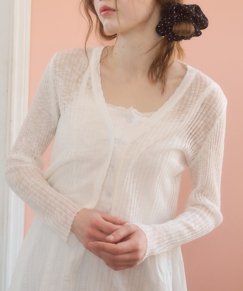 シアーボレロカーディガン/sheer bolero cardigan（カーディガン