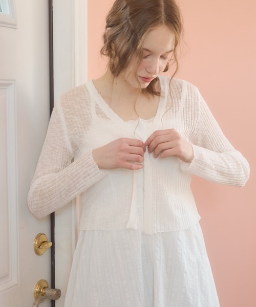 シアーボレロカーディガン/sheer bolero cardigan（カーディガン