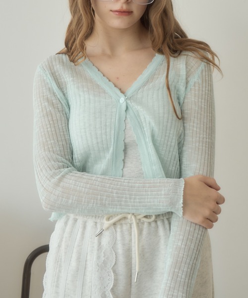 カーディガン ボレロ シアーボレロカーディガン/sheer bolero cardigan（カーディガン