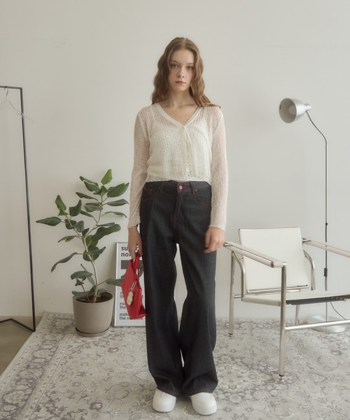 Birthday room（バースデイルーム）の「シアーボレロカーディガン/sheer bolero cardigan（カーディガン/ボレロ・レディース・ホワイト/ミント・FREE）」の21枚目の写真