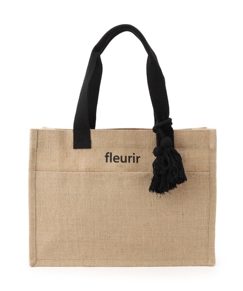 SHOO・LA・RUE（シューラルー）の「夏を彩る スクエアジュートトートバッグ（トートバッグ・レディース・オレンジ/ブルー/イエロー/ブラック系/ブラック系3/ブラック・00）」の10枚目の写真