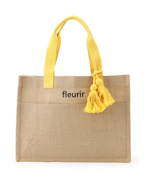 SHOO・LA・RUE（シューラルー）の「夏を彩る スクエアジュートトートバッグ（トートバッグ・レディース・オレンジ/ブルー/イエロー/ブラック系/ブラック系3/ブラック・00）」の11枚目の写真