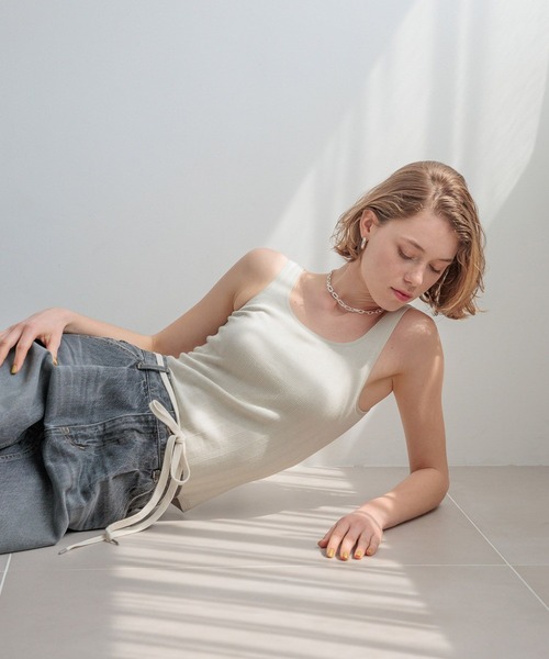 bijorie(ビジュリィ)の「【bijorie】カップ付きタンク/NEW BASIC light(インナーウェア/肌着・レディース・ライトグレー/ブラック/アイボリー・MEDIUM/LARGE/LG)」の8枚目の写真