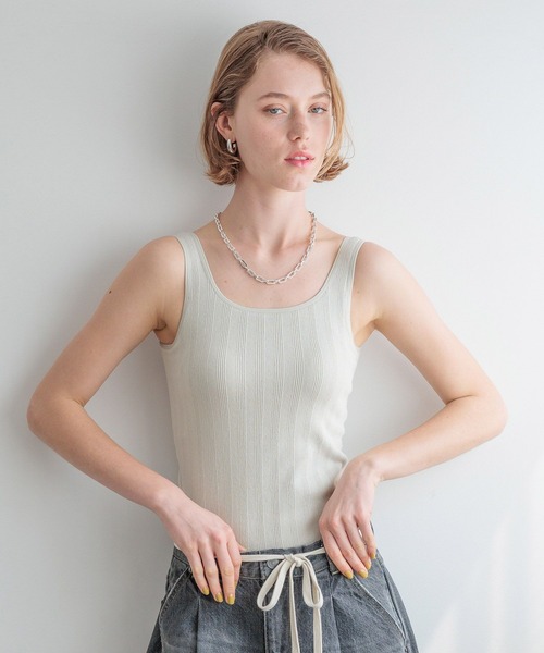 bijorie(ビジュリィ)の「【bijorie】カップ付きタンク/NEW BASIC light(インナーウェア/肌着・レディース・ライトグレー/ブラック/アイボリー・MEDIUM/LARGE/LG)」の9枚目の写真