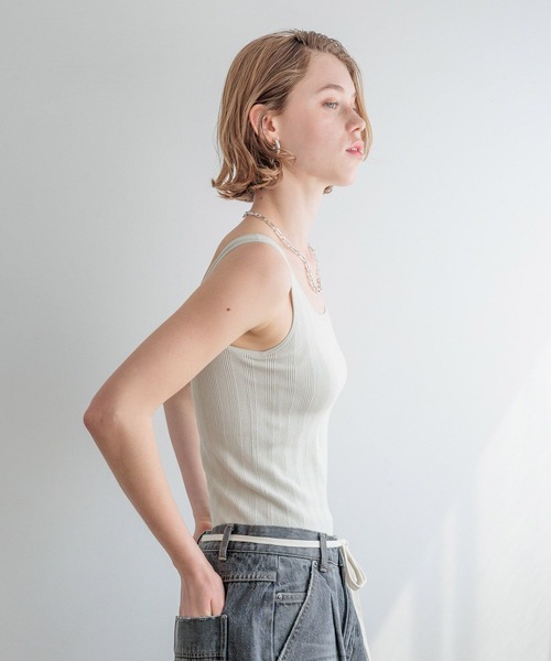 bijorie(ビジュリィ)の「【bijorie】カップ付きタンク/NEW BASIC light(インナーウェア/肌着・レディース・ライトグレー/ブラック/アイボリー・MEDIUM/LARGE/LG)」の10枚目の写真