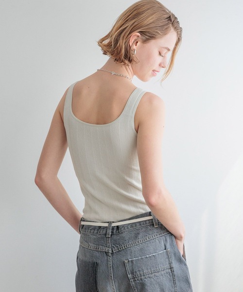 bijorie(ビジュリィ)の「【bijorie】カップ付きタンク/NEW BASIC light(インナーウェア/肌着・レディース・ライトグレー/ブラック/アイボリー・MEDIUM/LARGE/LG)」の11枚目の写真