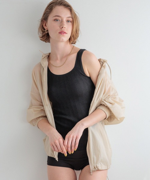 bijorie(ビジュリィ)の「【bijorie】カップ付きタンク/NEW BASIC light(インナーウェア/肌着・レディース・ライトグレー/ブラック/アイボリー・MEDIUM/LARGE/LG)」の13枚目の写真