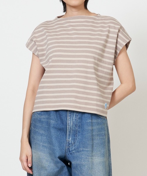 ORCIVAL(オーシバル)の「FRENCH SLEEVE BOAT NECK P.O. フレンチ スリーブ ボート ネック プルオーバー(Tシャツ/カットソー・レディース・ホワイト系その他/ブラック/ホワイト/ホワイト系その他3/ホワイト系その他2/キナリ/ブルー系その他/ブラウン系その他・1)」の7枚目の写真