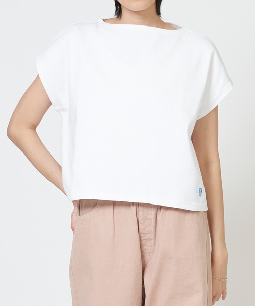 ORCIVAL(オーシバル)の「FRENCH SLEEVE BOAT NECK P.O. フレンチ スリーブ ボート ネック プルオーバー(Tシャツ/カットソー・レディース・ホワイト系その他/ブラック/ホワイト/ホワイト系その他3/ホワイト系その他2/キナリ/ブルー系その他/ブラウン系その他・1)」の2枚目の写真