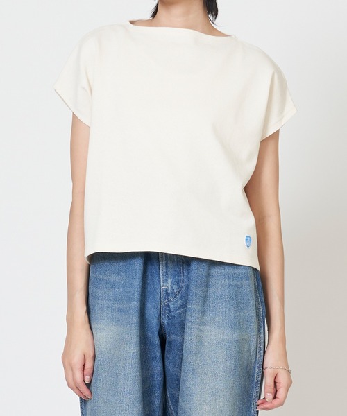 FRENCH SLEEVE BOAT NECK P.O. フレンチ スリーブ ボート ネック