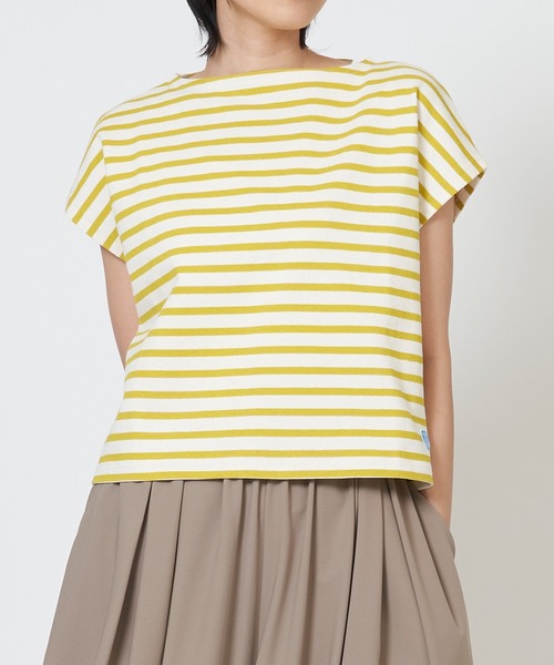 ORCIVAL(オーシバル)の「FRENCH SLEEVE BOAT NECK P.O. フレンチ スリーブ ボート ネック プルオーバー(Tシャツ/カットソー・レディース・ホワイト系その他/ブラック/ホワイト/ホワイト系その他3/ホワイト系その他2/キナリ/ブルー系その他/ブラウン系その他・1)」の6枚目の写真
