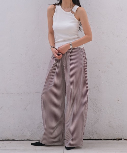 AKTE（アクテ）の「メタルリングタンクトップ（タンクトップ・レディース・ホワイト/ブラック・FREE）」の9枚目の写真