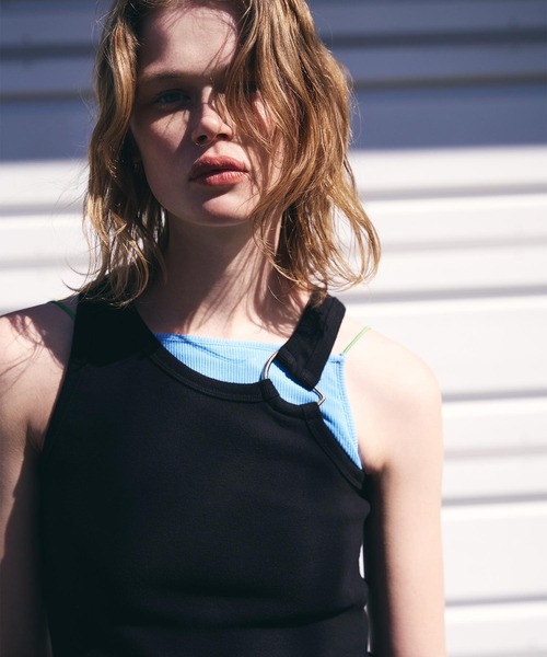 AKTE（アクテ）の「メタルリングタンクトップ（タンクトップ・レディース・ホワイト/ブラック・FREE）」の20枚目の写真