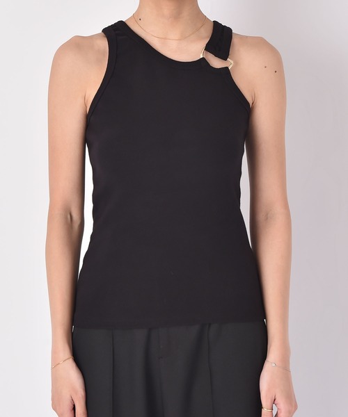 AKTE（アクテ）の「メタルリングタンクトップ（タンクトップ・レディース・ホワイト/ブラック・FREE）」の22枚目の写真