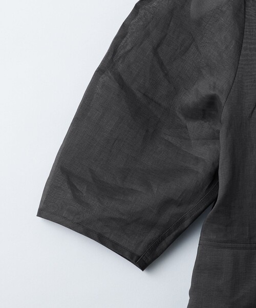 6（ロク）の「＜6(ROKU)＞スケ ボリューム ワンピース（ワンピース・レディース・ブラック/ベージュ・38/36）」の17枚目の写真