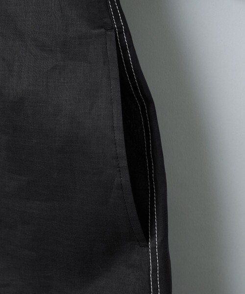 6（ロク）の「＜6(ROKU)＞スケ ボリューム ワンピース（ワンピース・レディース・ブラック/ベージュ・38/36）」の9枚目の写真