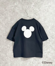 Disney（ディズニー）の「【 MICKY MOUSE / ミッキーマウス 】シルエットデザインプリント オーバーサイズTシャツ 半袖 キッズ（Tシャツ/カットソー・キッズ）」