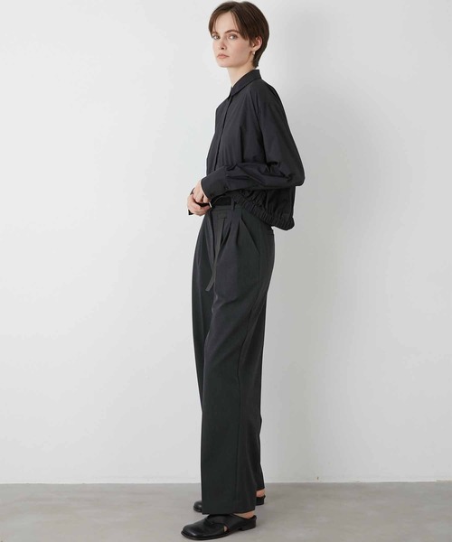 ブラウス シャツ 「LA PEAU DE GEM」softteck gather shirt/ソフトテックギャザーシャツ レディース セール】【LA PEAU DE GEM】softteck gather shirt/ソフトテック