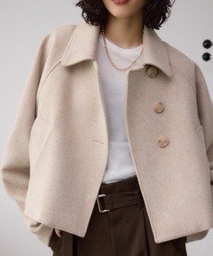 ☆未使用☆ マザーハウス コクーン ショート コート 定価¥46.200 MISCH MASCH（ミッシュマッシュ） コート アウター ポケットファー付き