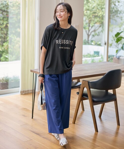 ANY（エニィ）の「シアージョーゼットボクシーロゴＴ（Tシャツ/カットソー・レディース・グレー系/ホワイト系・4）」の5枚目の写真