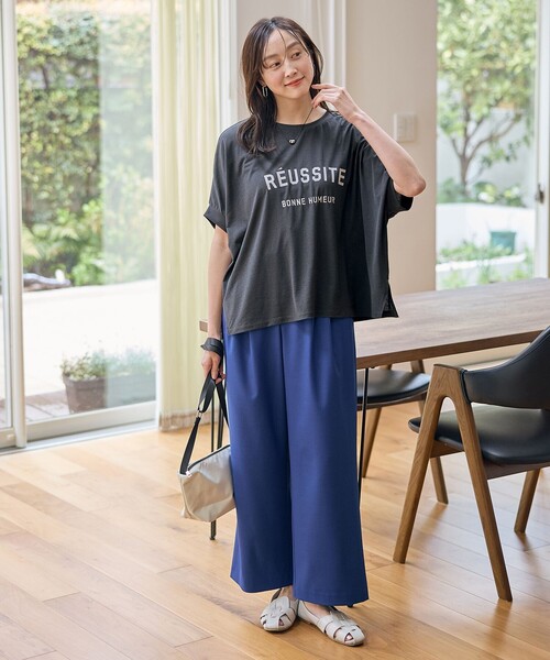 ANY（エニィ）の「シアージョーゼットボクシーロゴＴ（Tシャツ/カットソー・レディース・グレー系/ホワイト系・4）」の7枚目の写真