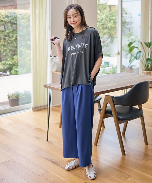 ANY（エニィ）の「シアージョーゼットボクシーロゴＴ（Tシャツ/カットソー・レディース・グレー系/ホワイト系・4）」の8枚目の写真