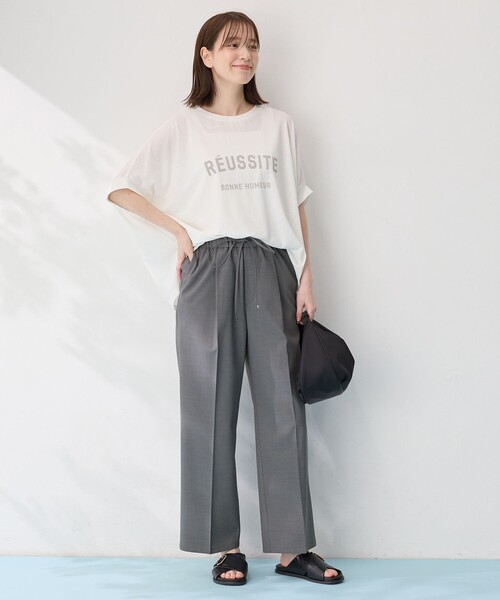 ANY（エニィ）の「シアージョーゼットボクシーロゴＴ（Tシャツ/カットソー・レディース・グレー系/ホワイト系・4）」の12枚目の写真