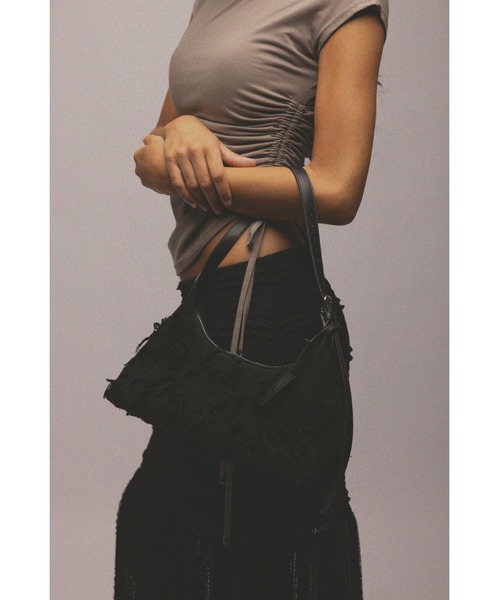 ALEXIA STAM（アリシアスタン）の「Floral Fringe Shoulder Bag /ショルダーバッグ（ショルダーバッグ・レディース・ブラック/ホワイト・FREE）」の7枚目の写真