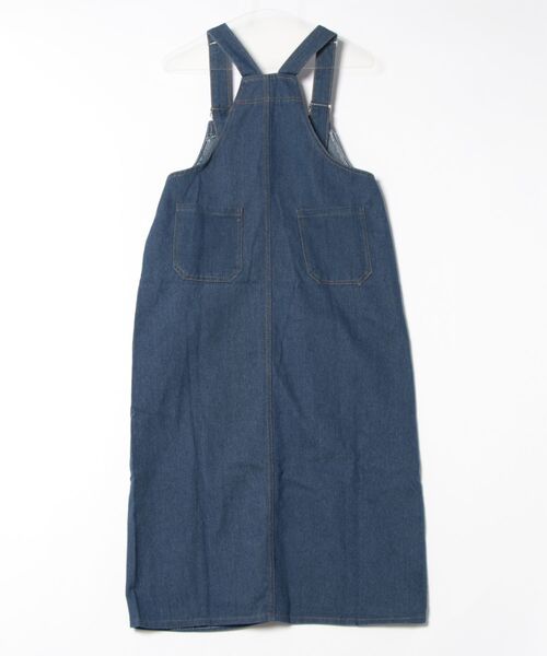 urge:(アージコロン )の「【URGE:】デニム ロング丈 オーバーオール ワンピース(ワンピース・レディース・ネイビー・SMALL/MEDIUM/LARGE/X-LARGE)」の2枚目の写真