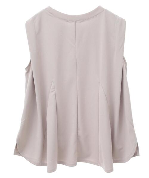 SOFFITTO(ソフィット)の「カットツイルセットアップ(取り扱い店舗限定)(Tシャツ/カットソー・レディース・ライトグレー/ブラック・FREE)」の4枚目の写真