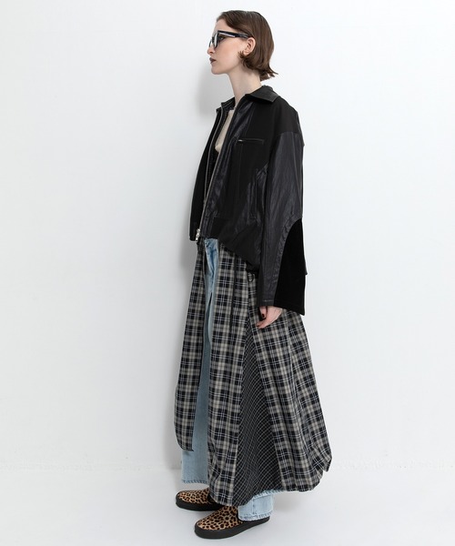 AULA AILA（アウラアイラ）の「ドローストリングチェックシャツワンピース（ワンピース・レディース・ブラック/ブラウン/ネイビー・0）」の12枚目の写真