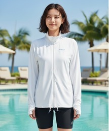 ROXY | 【ROXY/ロキシー】24SS AURORA STAND/水陸両用ドローコード付き長袖ハイネックジップアップラッシュガード(水着)(ラッシュガード)