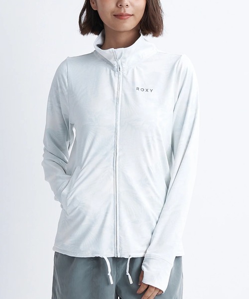 ROXY（ロキシー）の「【ROXY/ロキシー】24SS AURORA STAND/水陸両用ドローコード付き長袖ハイネックジップアップラッシュガード(水着)（ラッシュガード・レディース・ブラック/ピンク/カーキ/ネイビー/ホワイト/オフホワイト・SMALL/MEDIUM/LARGE）」の21枚目の写真