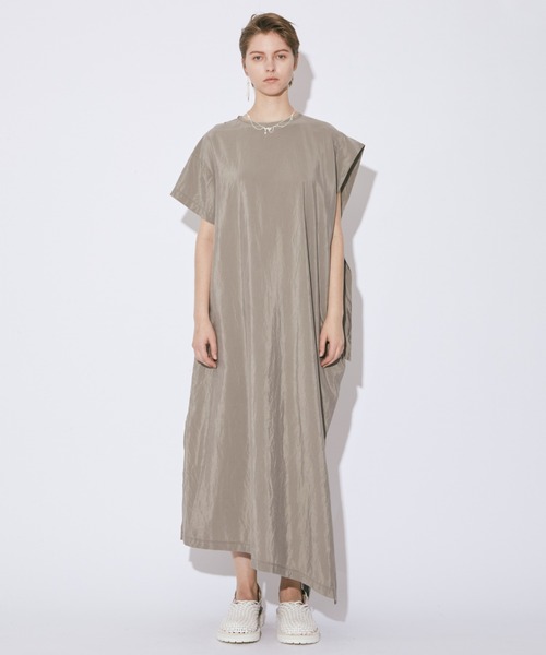 double-neck sand wash silk dress（ワンピース）｜beautiful people