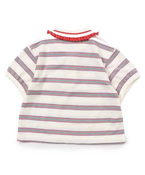 BREEZE(ブリーズ)の「【ジュニア対応】マルチボーダーポロシャツ(ポロシャツ・キッズ・サックスブルー/オフホワイト・80/90/100/110/120/130/140)」の8枚目の写真