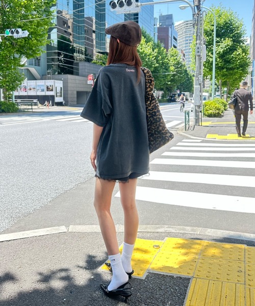 RAY CASSIN(レイカズン)の「ルーズフォトTシャツ(Tシャツ/カットソー・レディース・ブラック/ホワイト/ピンク・FREE)」の21枚目の写真