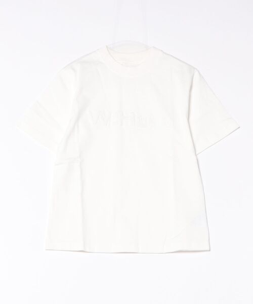 W:Huku(フーク)の「パイル フーク ロゴ シンプル Tシャツ / 半袖 ハーフスリーブ(Tシャツ/カットソー・レディース・オフホワイト/ブラック・FREE)」の11枚目の写真