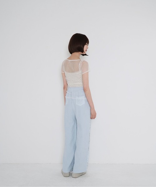 Uenui（ウニュイ）の「【 cunii 】 シアー メッシュ ドット ブラウス（シャツ/ブラウス・レディース・パープル/ホワイト/ブラウン/ブラック・FREE）」の20枚目の写真