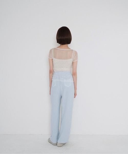 Uenui（ウニュイ）の「【 cunii 】 シアー メッシュ ドット ブラウス（シャツ/ブラウス・レディース・パープル/ホワイト/ブラウン/ブラック・FREE）」の22枚目の写真