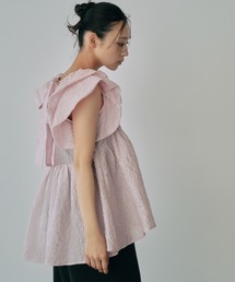 ANDRESD（アンドレスド）の「sheer jacquard peplum tops / シアージャガードペプラムトップス（シャツ/ブラウス）」