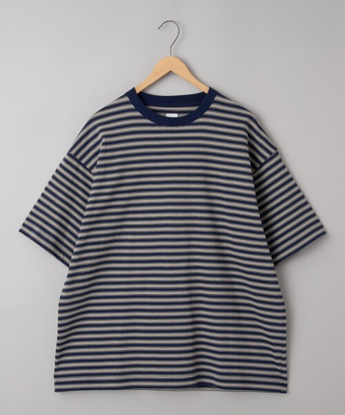 coen(コーエン)の「<Parknik>マルチボーダーTシャツ(Tシャツ/カットソー・メンズ・ダークグリーン/ベージュ/ネイビー・M/L/XL)」の3枚目の写真